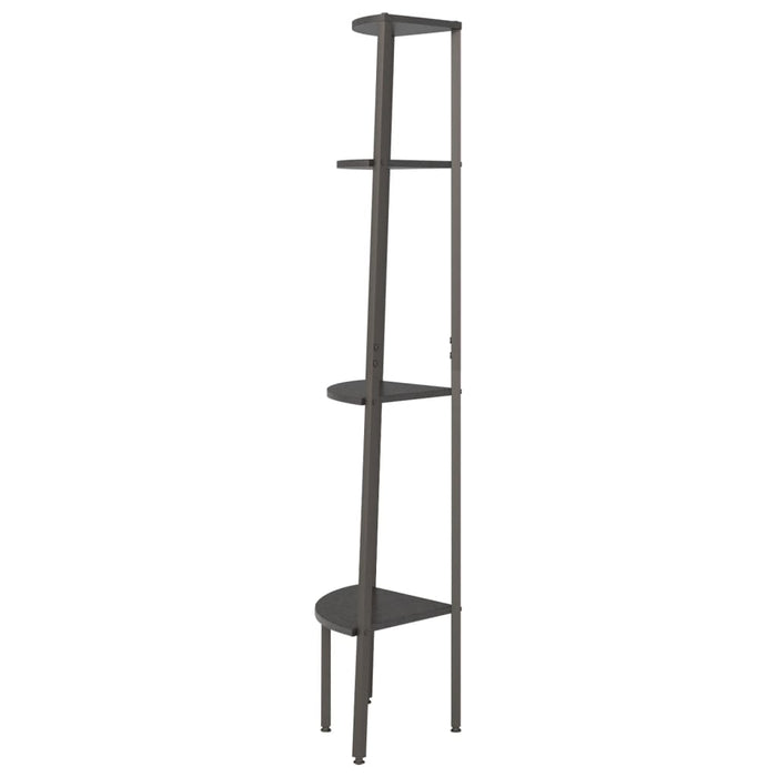 Raft de colț cu 4 niveluri, negru, 45,5x31,5x150 cm - WALTI WALTI