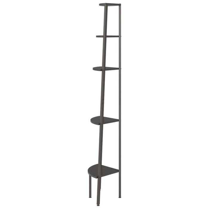 Raft de colț cu 5 niveluri, negru, 45,5x31,5x180 cm - WALTI WALTI