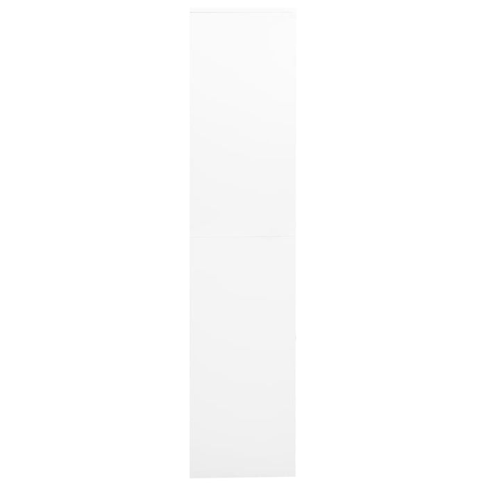 Dulap de birou, alb, 90x40x180 cm, oțel și sticlă securizată - WALTI WALTI