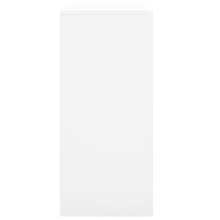 Dulap de birou cu ușă glisantă, alb, 90x40x90 cm, oțel - WALTI WALTI