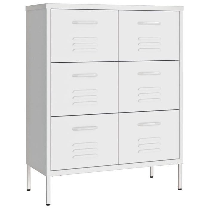 Dulap cu sertare, alb, 80x35x101,5 cm, oțel - WALTI WALTI