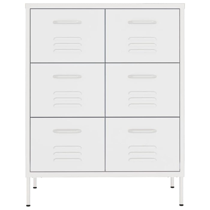 Dulap cu sertare, alb, 80x35x101,5 cm, oțel - WALTI WALTI