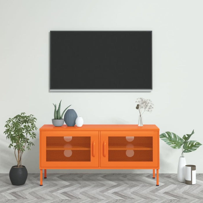 Comodă TV, portocaliu, 105x35x50 cm, oțel - WALTI WALTI