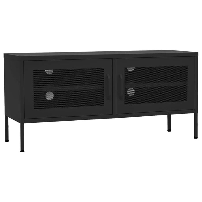 Comodă TV, negru, 105x35x50 cm, oțel - WALTI WALTI
