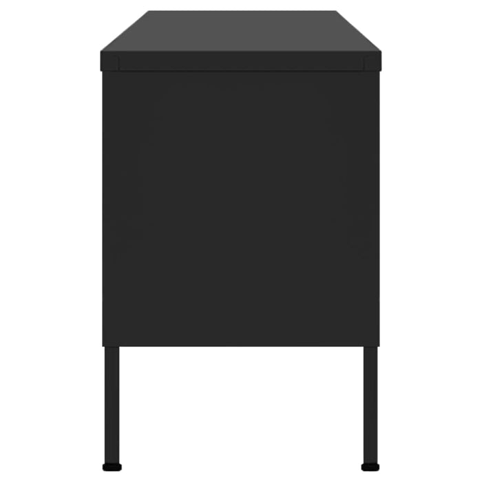 Comodă TV, negru, 105x35x50 cm, oțel - WALTI WALTI