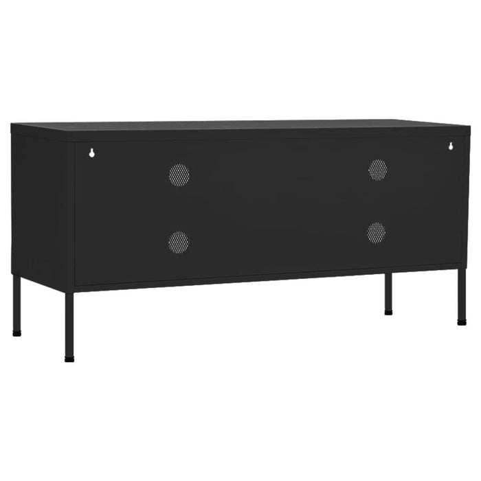 Comodă TV, negru, 105x35x50 cm, oțel - WALTI WALTI