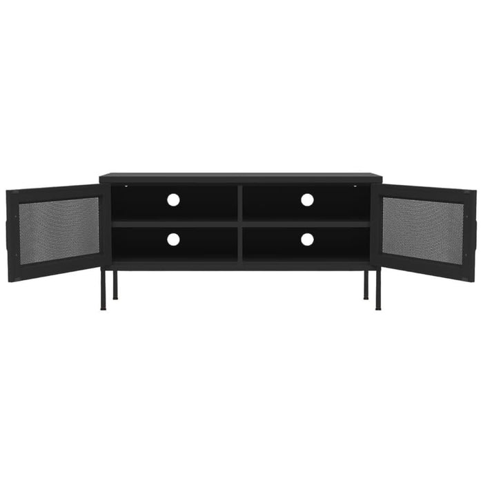 Comodă TV, negru, 105x35x50 cm, oțel - WALTI WALTI
