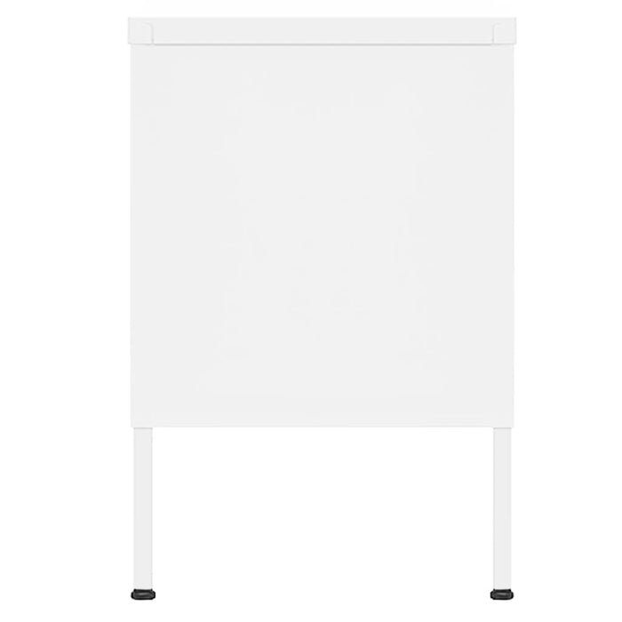 Comodă TV, alb, 105x35x50 cm, oțel WALTI