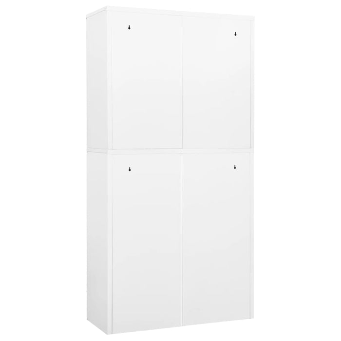 Dulap de birou, alb, 90x40x180 cm, oțel/sticlă securizată - WALTI WALTI