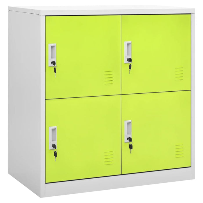 Dulap vestiar, gri deschis și verde, 90x45x92,5 cm, oțel - WALTI WALTI