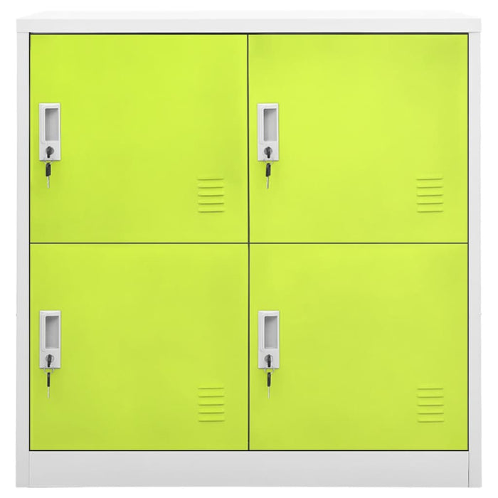 Dulap vestiar, gri deschis și verde, 90x45x92,5 cm, oțel - WALTI WALTI