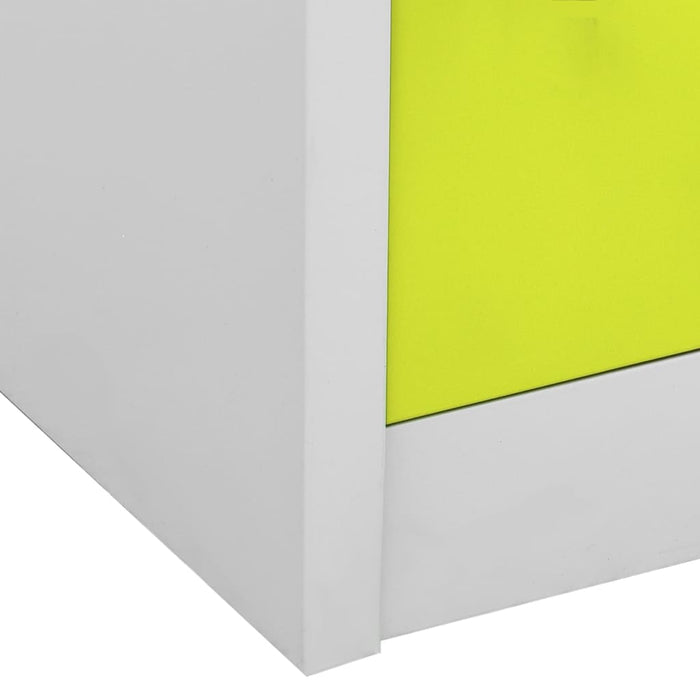 Dulap de vestiar, gri deschis și verde, 90x45x92,5 cm, oțel - WALTI WALTI