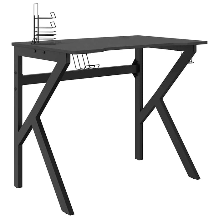 Birou de gaming cu picioare în formă de K, negru, 90x60x75 cm - WALTI WALTI