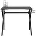 Birou de gaming cu picioare în formă de K, negru, 90x60x75 cm - WALTI WALTI