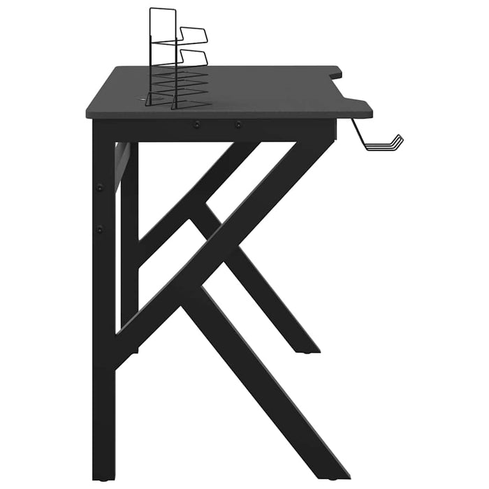 Birou de gaming cu picioare în formă de K, negru, 90x60x75 cm - WALTI WALTI