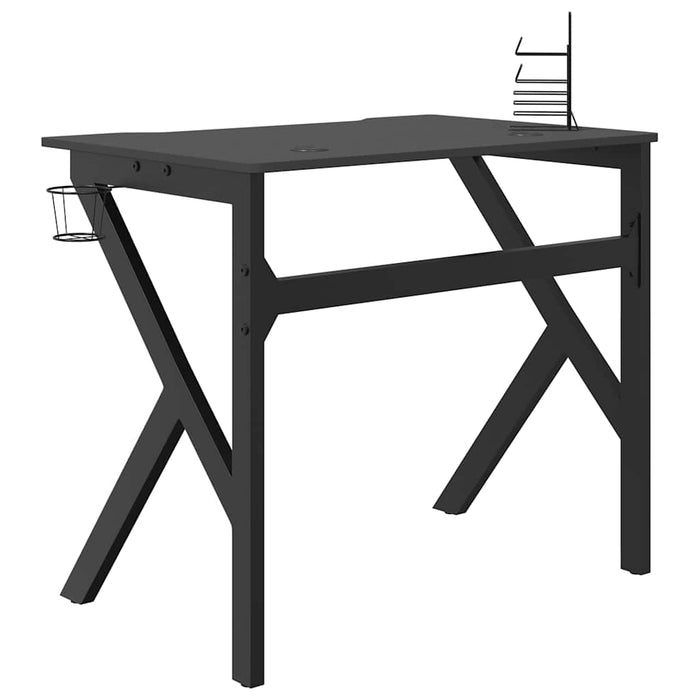 Birou de gaming cu picioare în formă de K, negru, 90x60x75 cm - WALTI WALTI