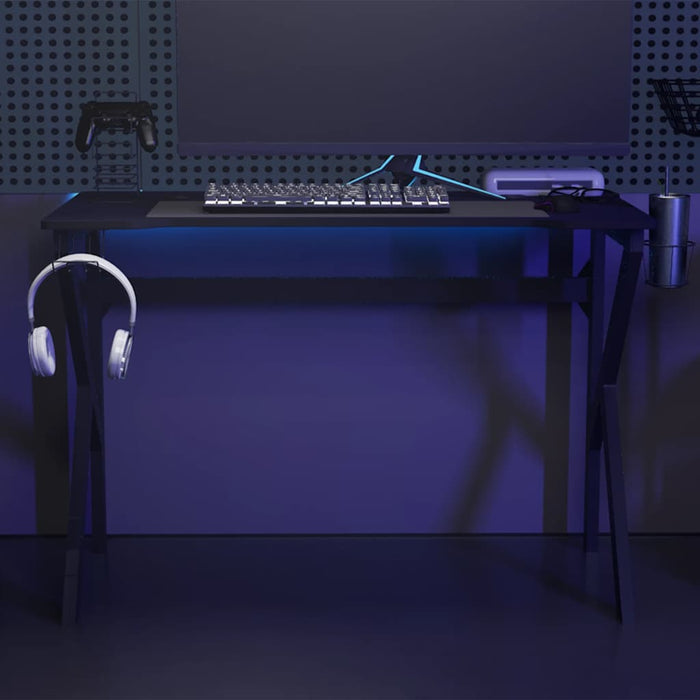 Birou de gaming cu picioare formă K, negru, 110x60x75 cm - WALTI WALTI