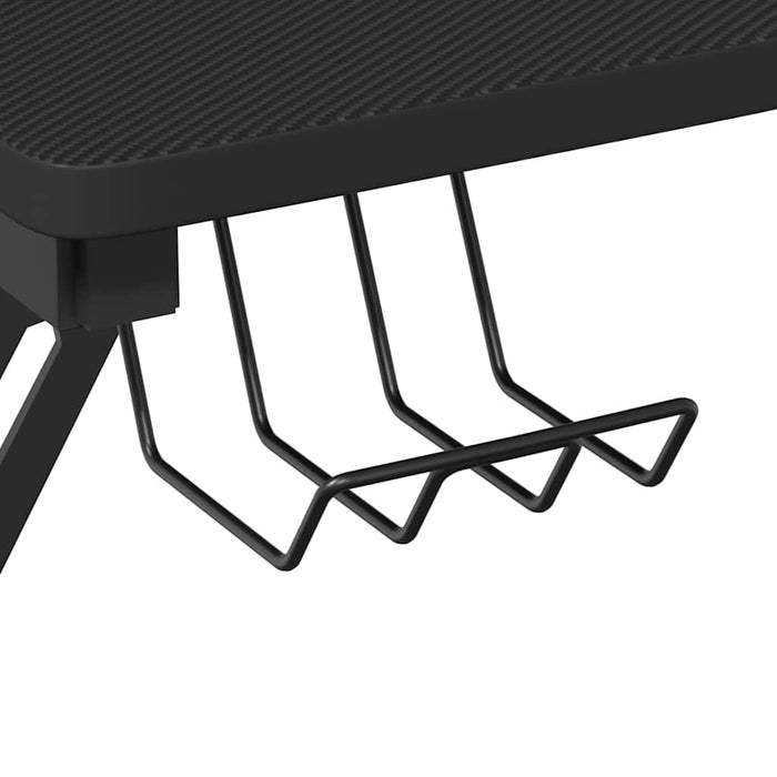 Birou de gaming cu picioare în formă de Y, negru, 90x60x75 cm - WALTI WALTI