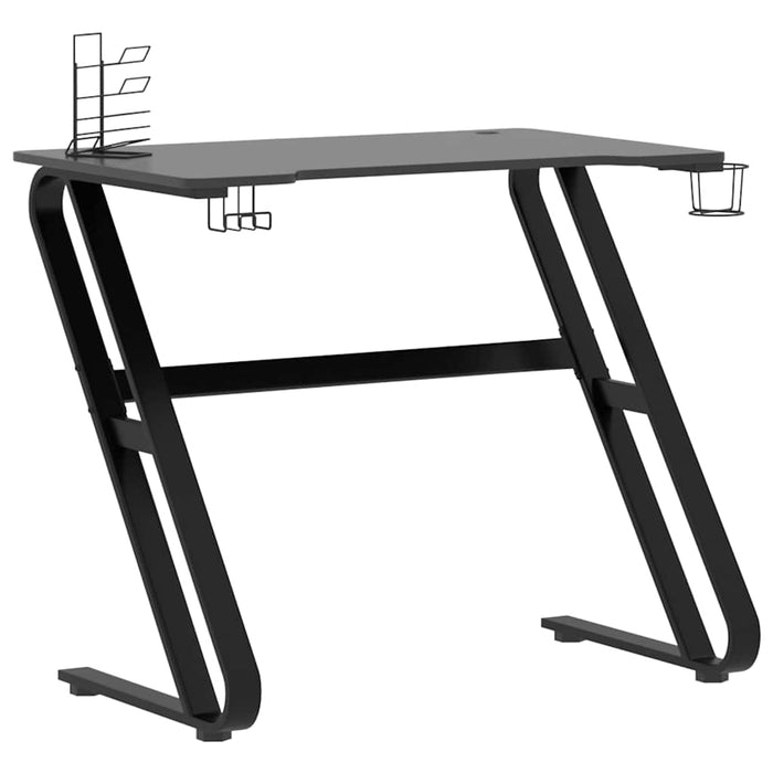 Birou de gaming cu picioare în formă de ZZ, negru, 90x60x75 cm - WALTI WALTI