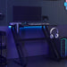 Birou de gaming cu picioare în formă de ZZ, negru, 90x60x75 cm - WALTI WALTI