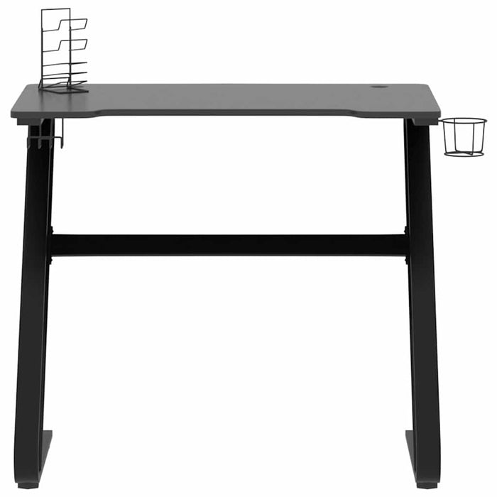 Birou de gaming cu picioare în formă de ZZ, negru, 90x60x75 cm - WALTI WALTI