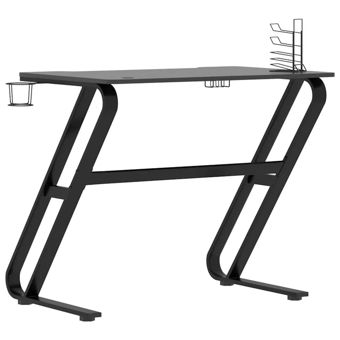 Birou de gaming cu picioare în formă de ZZ, negru, 90x60x75 cm - WALTI WALTI