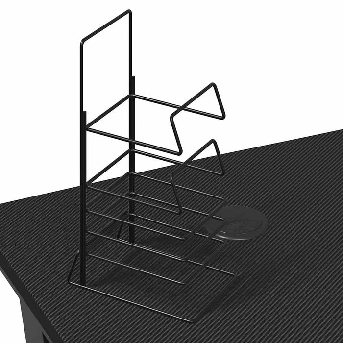 Birou de gaming cu picioare în formă de ZZ, negru, 90x60x75 cm - WALTI WALTI