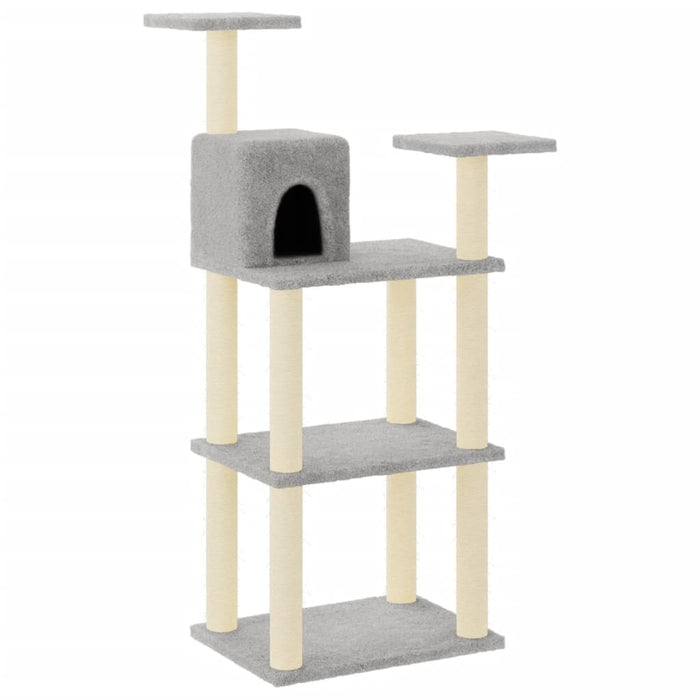 Ansamblu pisici, stâlpi din funie sisal, gri deschis, 118,5 cm WALTI