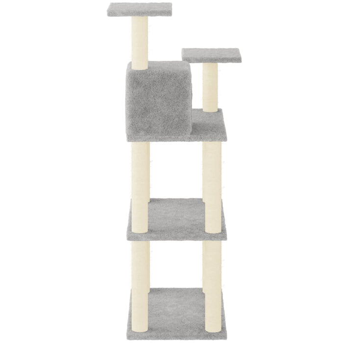Ansamblu pisici, stâlpi din funie sisal, gri deschis, 118,5 cm WALTI