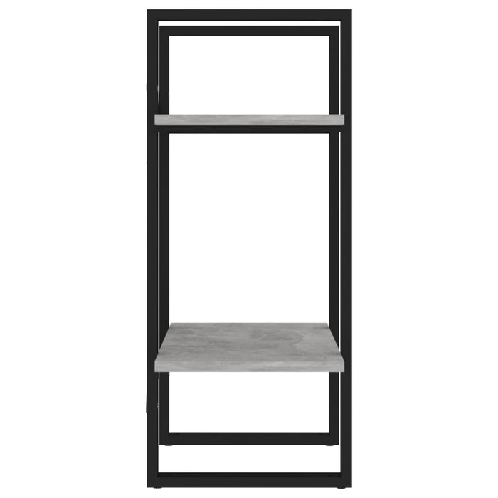 Bibliotecă cu 2 rafturi, gri beton, 40x30x70 cm, PAL - WALTI WALTI