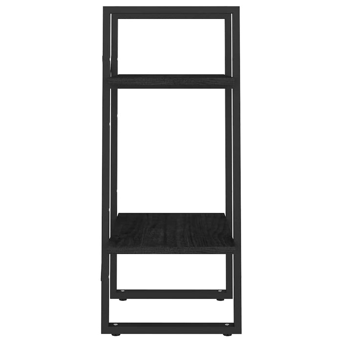 Bibliotecă cu 2 rafturi, negru, 40x30x70 cm, lemn masiv de pin - WALTI WALTI