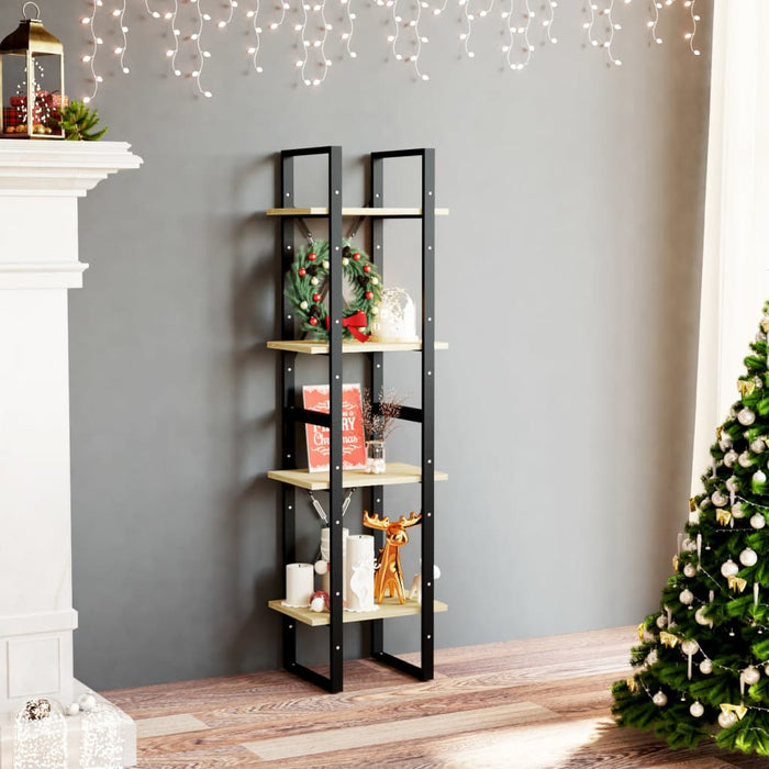 Bibliotecă cu 4 rafturi, 40x30x140 cm, lemn masiv de pin WALTI