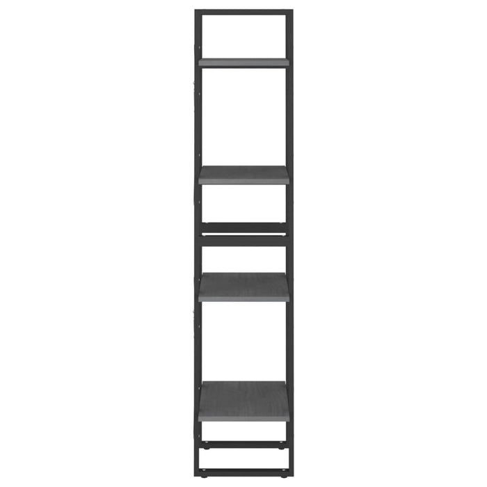Bibliotecă cu 4 rafturi, gri, 40x30x140 cm, lemn masiv de pin - WALTI WALTI