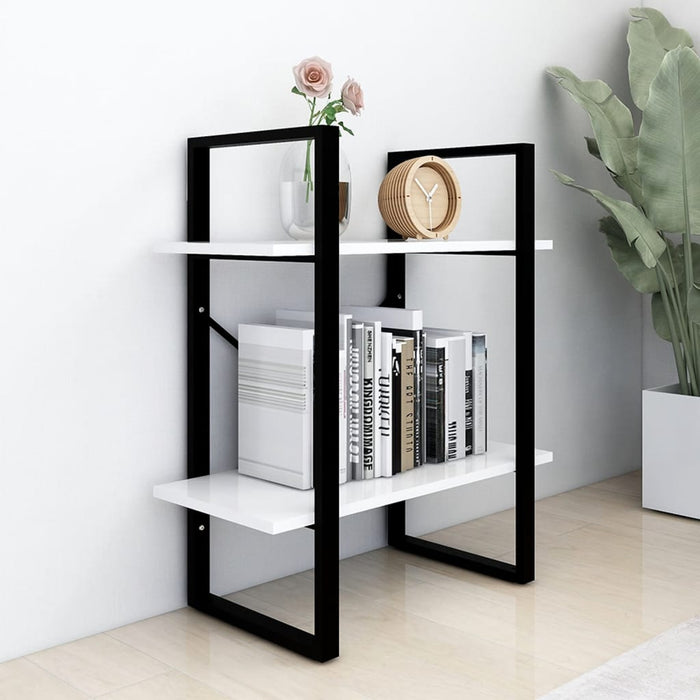 Bibliotecă cu 2 rafturi, alb, 60x30x70 cm, PAL - WALTI WALTI
