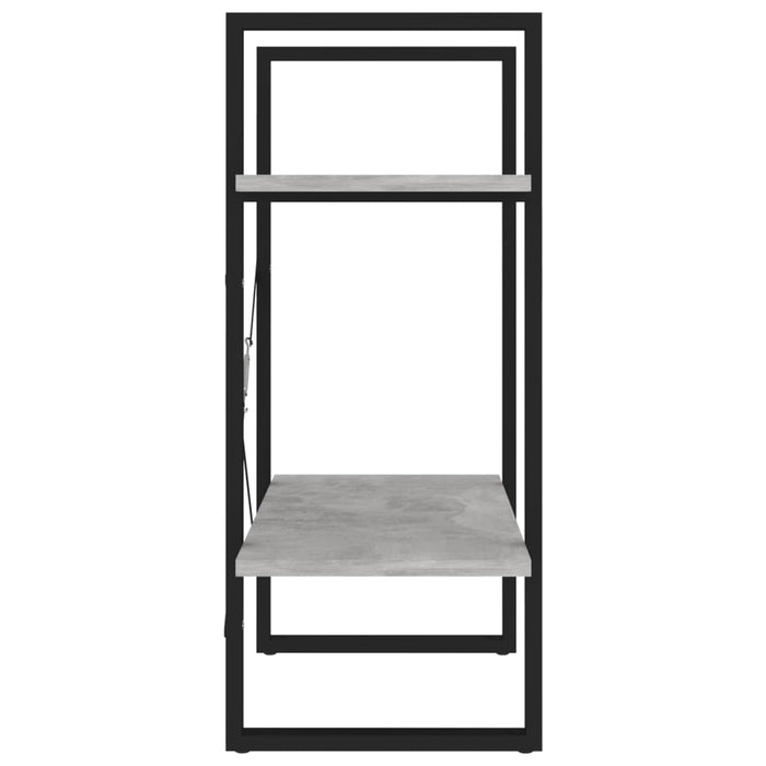 Bibliotecă cu 2 rafturi, gri beton, 60x30x70 cm, PAL - WALTI WALTI