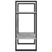 Bibliotecă cu 2 rafturi, gri beton, 60x30x70 cm, PAL - WALTI WALTI