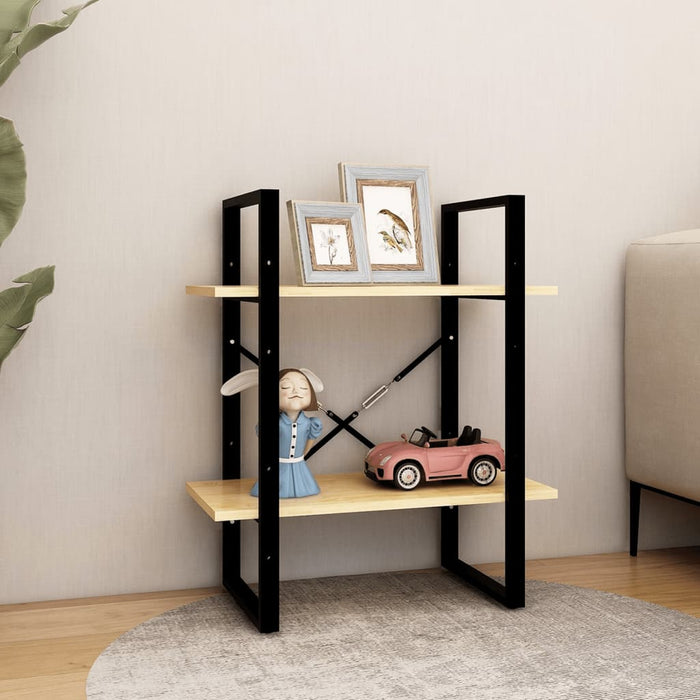 Bibliotecă cu 2 rafturi, 60x30x70 cm, lemn masiv de pin - WALTI WALTI