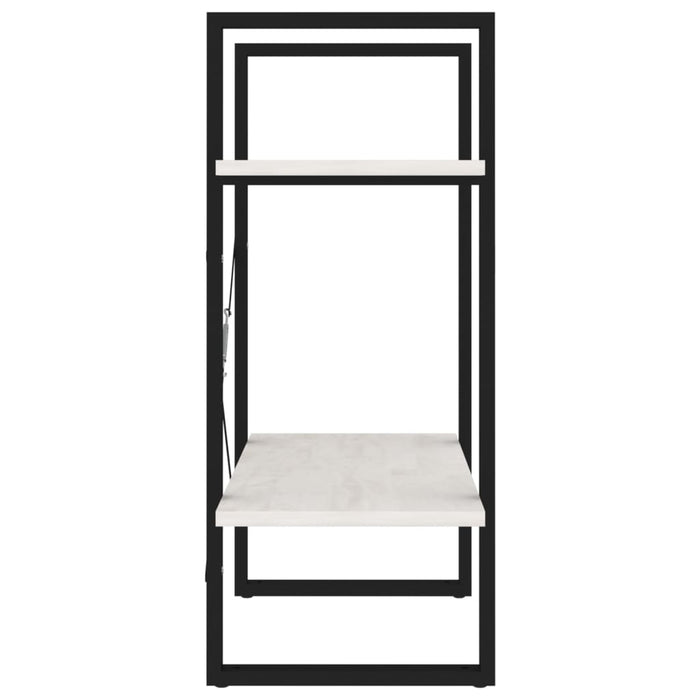 Bibliotecă cu 2 rafturi, alb ,60x30x70 cm, lemn masiv de pin - WALTI WALTI