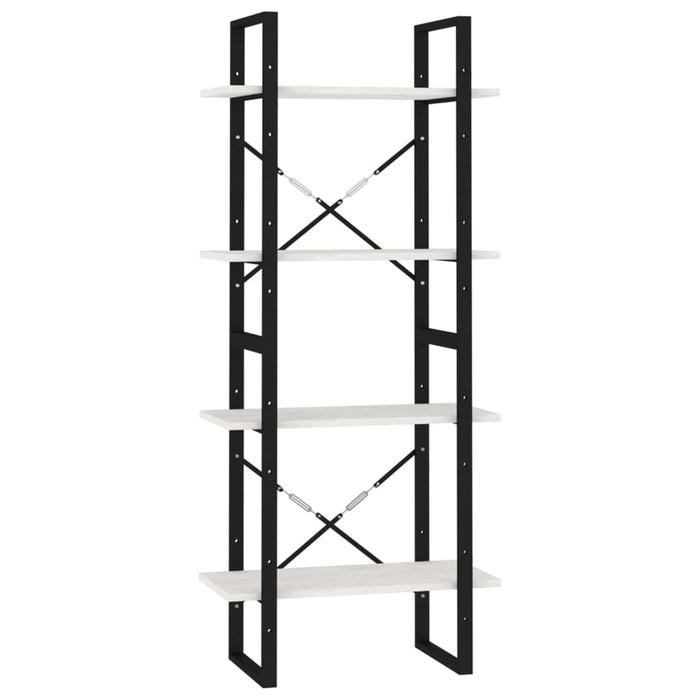 Bibliotecă cu 4 rafturi, alb, 60x30x140 cm, lemn masiv de pin - WALTI WALTI