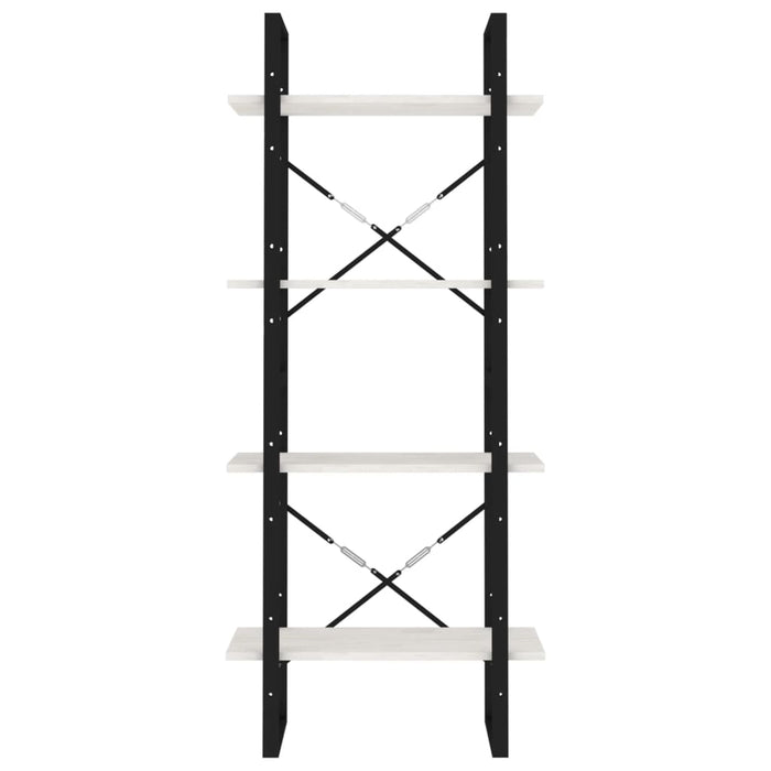 Bibliotecă cu 4 rafturi, alb, 60x30x140 cm, lemn masiv de pin - WALTI WALTI