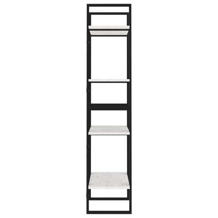 Bibliotecă cu 4 rafturi, alb, 60x30x140 cm, lemn masiv de pin - WALTI WALTI