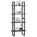 Bibliotecă cu 4 rafturi, gri, 60x30x140 cm, lemn masiv de pin - WALTI WALTI