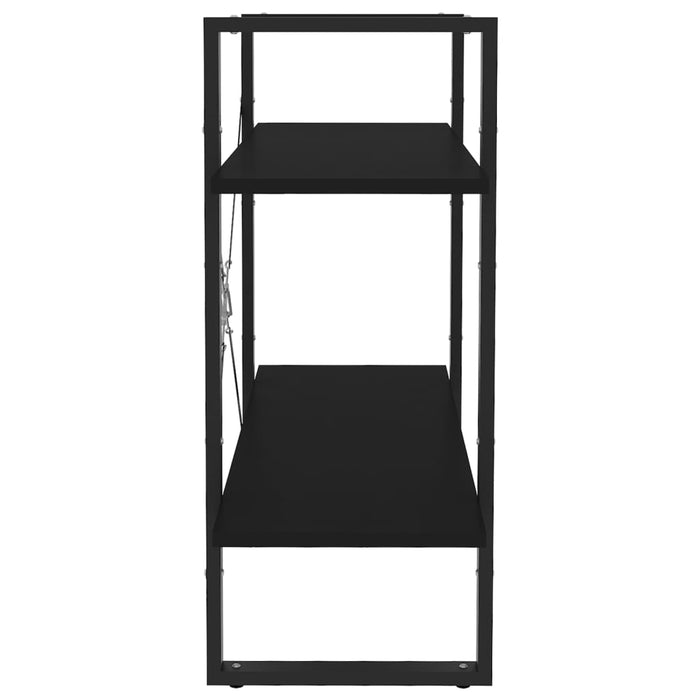 Bibliotecă cu 2 rafturi, negru, 80x30x70 cm, PAL - WALTI WALTI