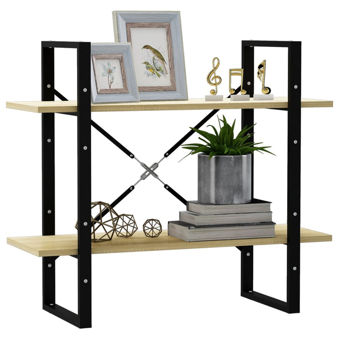 Bibliotecă cu 2 rafturi, stejar sonoma, 80x30x70 cm, PAL - WALTI WALTI