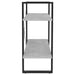 Bibliotecă cu 2 rafturi, gri beton, 80x30x70 cm, PAL - WALTI WALTI