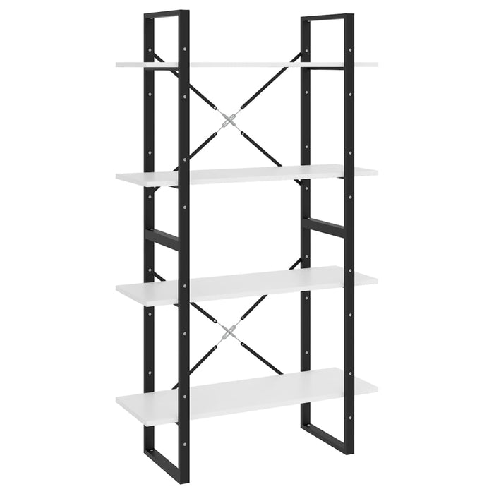 Bibliotecă cu 4 rafturi, alb, 80x30x140 cm, PAL - WALTI WALTI