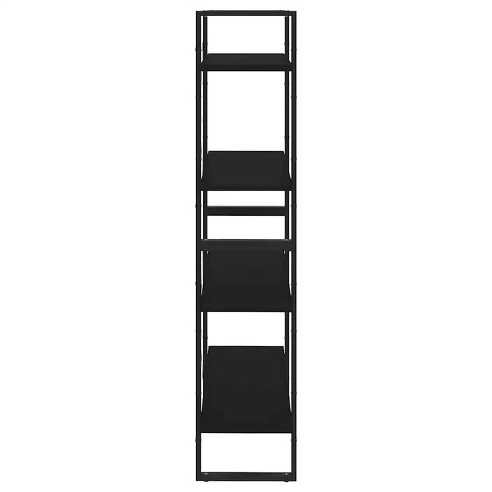 Bibliotecă cu 4 rafturi, negru, 80x30x140 cm, PAL - WALTI WALTI