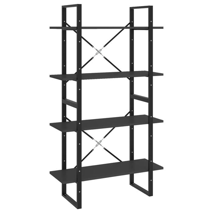 Bibliotecă cu 4 rafturi, gri, 80x30x140 cm, PAL - WALTI WALTI