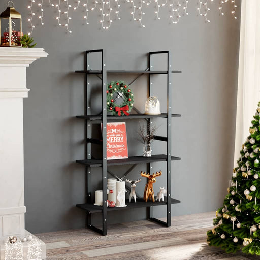 Bibliotecă cu 4 rafturi, gri, 80x30x140 cm, PAL - WALTI WALTI