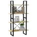 Bibliotecă 4 rafturi stejar sonoma 80x30x140 cm lemn prelucrat - WALTI WALTI